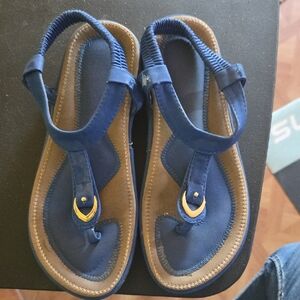 Blue Sandals Size 38 Euro